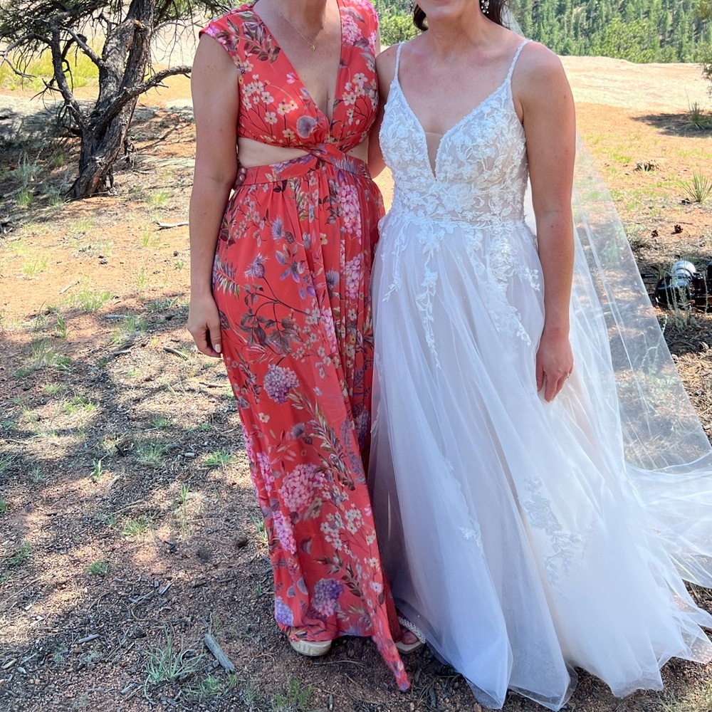 Floral Red Maxi Dress